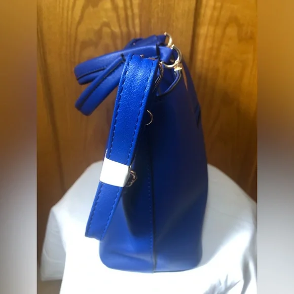 V-Accent Royal Blue Purse Women's Handbag - Picture 3 of 7